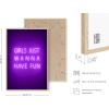 imageHAUS AND HUES Purple Pictures Wall Decor  Girls Wall Art for Bedroom Aesthetic Neon Posters Purple Wall Decor for Bedroom Black Framed 16x20Girls Just Wanna Have Fun