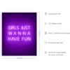 imageHAUS AND HUES Purple Pictures Wall Decor  Girls Wall Art for Bedroom Aesthetic Neon Posters Purple Wall Decor for Bedroom Black Framed 16x20Girls Just Wanna Have Fun