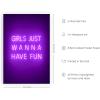 imageHAUS AND HUES Purple Pictures Wall Decor  Girls Wall Art for Bedroom Aesthetic Neon Posters Purple Wall Decor for Bedroom Black Framed 16x20Girls Just Wanna Have Fun