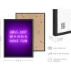 imageHAUS AND HUES Purple Pictures Wall Decor  Girls Wall Art for Bedroom Aesthetic Neon Posters Purple Wall Decor for Bedroom Black Framed 16x20Girls Just Wanna Have Fun