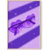 imageHAUS AND HUES Purple Pictures Wall Decor  Girls Wall Art for Bedroom Aesthetic Neon Posters Purple Wall Decor for Bedroom Black Framed 16x20Heart Glasses