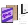 imageHAUS AND HUES Purple Pictures Wall Decor  Girls Wall Art for Bedroom Aesthetic Neon Posters Purple Wall Decor for Bedroom Black Framed 16x20Heart Glasses