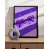 imageHAUS AND HUES Purple Pictures Wall Decor  Girls Wall Art for Bedroom Aesthetic Neon Posters Purple Wall Decor for Bedroom Black Framed 16x20Heart Glasses
