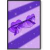imageHAUS AND HUES Purple Pictures Wall Decor  Girls Wall Art for Bedroom Aesthetic Neon Posters Purple Wall Decor for Bedroom Black Framed 16x20Heart Glasses