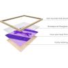 imageHAUS AND HUES Purple Pictures Wall Decor  Girls Wall Art for Bedroom Aesthetic Neon Posters Purple Wall Decor for Bedroom Black Framed 16x20Heart Glasses