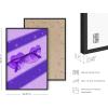 imageHAUS AND HUES Purple Pictures Wall Decor  Girls Wall Art for Bedroom Aesthetic Neon Posters Purple Wall Decor for Bedroom Black Framed 16x20Heart Glasses