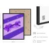 imageHAUS AND HUES Purple Pictures Wall Decor  Girls Wall Art for Bedroom Aesthetic Neon Posters Purple Wall Decor for Bedroom Black Framed 16x20Heart Glasses