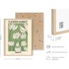 imageHAUS AND HUES Sage Green Wall Decor Aesthetic Green Posters for Bedroom Dark Green Room Art Dorm Wall Decor Beige Framed 24quot x 36quotFlower Market Sage