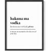 imageHAUS AND HUES Alcohol Poster Bar Wall Art Alcohol Art Wall Decor Bar Cart Accessories Bar Pictures Wall Decor Funny Mixology Signs Funny Poster  Rendezbooze Black Framed 12x16Hakuna Ma Vodka