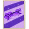 imageHAUS AND HUES Purple Pictures Wall Decor  Girls Wall Art for Bedroom Aesthetic Neon Posters Purple Wall Decor for Bedroom Black Framed 16x20Heart Glasses
