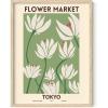 imageHAUS AND HUES Sage Green Wall Decor Aesthetic Green Posters for Bedroom Dark Green Room Art Dorm Wall Decor Beige Framed 24quot x 36quotFlower Market Sage