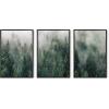 imageHAUS AND HUES Forest Mountain Wall Art for Living Room  Nature Decor 11quotx14quot UNFRAMED Black and WhiteFoggy Green