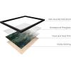 imageHAUS AND HUES Forest Mountain Wall Art for Living Room  Nature Decor 11quotx14quot UNFRAMED Black and WhiteFoggy Green