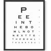 imageHAUS AND HUES Funny Bathroom Decor Sign 16x20 Black Framed Minimalist StyleEye Exam
