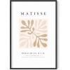 imageHAUS AND HUES Matisse Poster and Abstract Art Prints  Henri Matisse Prints Art Exhibition Poster Aesthetic Drawing Matisse Paintings Cut Out Art Black Plant Clover Matisse Framed Black 24x36Beige Clover
