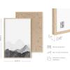 imageHAUS AND HUES Misty Forest Print  Nature Poster Landscape Photography Tree and Mountain Decor 8x10 Framed BeigeBlack  White