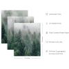 imageHAUS AND HUES Misty Forest Print Nature Poster  Set of 3 Forest Posters Landscape Photography Prints Tree Posters and Mountain Decor Mountain Photography Poster Mountains 16quotx20quot Framed BlackFoggy Green