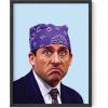 imageHAUS AND HUES The Office Dwight Schrute Poster TV Show Wall Art Funny Posters Merchandise Framed Beige 12x16Prison Mike