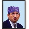 imageHAUS AND HUES The Office Dwight Schrute Poster TV Show Wall Art Funny Posters Merchandise Framed Beige 12x16Prison Mike