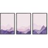 imageHaus and Hues Misty Forest Print Nature Poster  Set of 3 Forest Posters Landscape Photography Prints Tree Posters Mountain Decor Mountain Photography Poster Mountains Landscape 24x36 Framed BlackPink  Purple