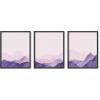 imageHAUS AND HUES Forest Mountain Wall Art for Living Room  Nature Decor 11quotx14quot UNFRAMED Black and WhitePink  Purple
