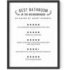 imageHAUS AND HUES Funny Bathroom Decor Sign 16x20 Black Framed Minimalist StyleRatings