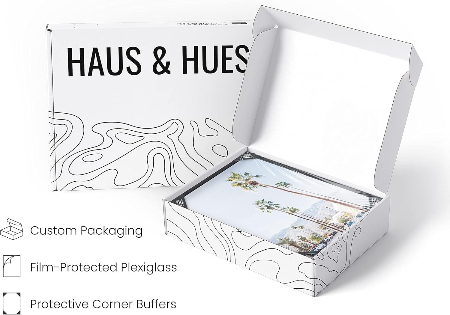 imageHAUS AND HUES Preppy Pictures for Wall  Set of 6 Colorful Preppy Collage Wall Art Pink Bedroom Decor Bright Pink Aesthetic Cute Girls Posters College Room Wall Decor Beige Frame 8x10Palm Springs