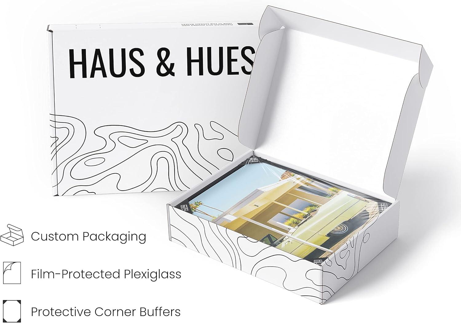 imageHAUS AND HUES Preppy Pictures for Wall  Set of 6 Colorful Preppy Collage Wall Art Pink Bedroom Decor Bright Pink Aesthetic Cute Girls Posters College Room Wall Decor Beige Frame 8x10Palm Springs