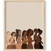 imageHAUS AND HUES Black Women Wall Art  Wall Decor for Womens Bedroom Women Empowerment Decor Black Girl Wall Art Female Art Print Black Women Poster Beige Frame 12x16Rainbow