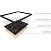 imageHAUS AND HUES Black and White Wall Art  Set of 4 Geometric Wall Art Abstract Minimalist Wall Art Geometric Wall Shapes Modern Art Black Art Wall Decor Beige Frame 16x20BW Modern Shapes Set of 4