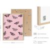 imageHAUS AND HUES Butterfly Picture Wall Decor  Aesthetic Poster for Room Yellow Wall Art Butterfly Print for Bedroom 16x20 UnframedPink Butterfly Collage