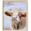 imageHAUS AND HUES Dandelion Wall Art  Vintage Botanical Print for Living Room Unframed 16x20Flower Crown Cow