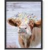 imageHAUS AND HUES Dandelion Wall Art  Vintage Botanical Print for Living Room Unframed 16x20Flower Crown Cow