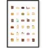 imageHAUS AND HUES Fruit Art Fruit Picture Wall Art  Kitchen Wall Decor Peach Art Peach Bathroom Decor Prints Wall Art for Kitchen Beige Frame 12x16Cake