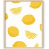 imageHAUS AND HUES Fruit Art Fruit Picture Wall Art  Kitchen Wall Decor Peach Art Peach Bathroom Decor Prints Wall Art for Kitchen Beige Frame 12x16Lemon