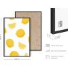 imageHAUS AND HUES Fruit Art Fruit Picture Wall Art  Kitchen Wall Decor Peach Art Peach Bathroom Decor Prints Wall Art for Kitchen Beige Frame 12x16Lemon