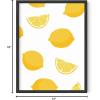 imageHAUS AND HUES Fruit Art Fruit Picture Wall Art  Kitchen Wall Decor Peach Art Peach Bathroom Decor Prints Wall Art for Kitchen Beige Frame 12x16Lemon