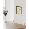 imageHAUS AND HUES Fruit Art Fruit Picture Wall Art  Kitchen Wall Decor Peach Art Peach Bathroom Decor Prints Wall Art for Kitchen Beige Frame 12x16Lemon