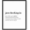 imageHAUS AND HUES Funny Quotes Wall Dcor for Home Office  Funny Wall Art for Office Humourous Art Print for Work From Home Set Up  Just Checking In Beige Frame 24x36Just Checking In
