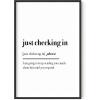 imageHAUS AND HUES Funny Quotes Wall Dcor for Home Office  Funny Wall Art for Office Humourous Art Print for Work From Home Set Up  Just Checking In Black Frame 12x16Just Checking In