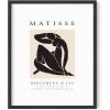 imageHAUS AND HUES Matisse Print and Art Exhibition Poster  Henri Matisse Prints and Posters  Matisse Posters for Exhibition Walls Matisse Blue Poster and Nude Art Matisse Blue Nude Framed Beige  12x16Black Nude