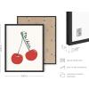 imageHAUS AND HUES Retro Art Dice Decor  Retro Wall Art for Gaming Room Cute Poster for Bedroom Cute Wall Art for Aesthetic Decor and Dorm Poster Beige Frame 12x16Ma Cherie