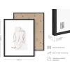 imageRipGrip Minimalist Wall Art  Set of 4 Woman Silhouette Line Drawings Room Aesthetic Posters Abstract Decor Beige Frame 8x10Beige
