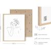 imageRipGrip Minimalist Wall Art  Set of 4 Woman Silhouette Line Drawings Room Aesthetic Posters Abstract Decor Beige Frame 8x10Black  White