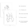 imageRipGrip Minimalist Wall Art  Set of 4 Woman Silhouette Line Drawings Room Aesthetic Posters Abstract Decor Beige Frame 8x10Black  White