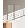 imageRipGrip Minimalist Wall Art  Set of 4 Woman Silhouette Line Drawings Room Aesthetic Posters Abstract Decor Beige Frame 8x10Black  White