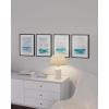 imageHAUS AND HUES Beach Poster Set of 4  Abstract Ocean Prints Nature Wall Art Coastal Beach Scene Posters Blue Watercolor Decor Unframed 11x14Seascape Set of 4