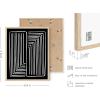 imageHAUS AND HUES Blue Abstract Wall Art Set of 4  Navy Blue and White Prints Modern TieDye Abstract Art Aesthetic Blue Wall Decor Black Frame 11x14Maze Set of 4