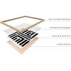 imageHAUS AND HUES Blue Abstract Wall Art Set of 4  Navy Blue and White Prints Modern TieDye Abstract Art Aesthetic Blue Wall Decor Black Frame 11x14Maze Set of 4