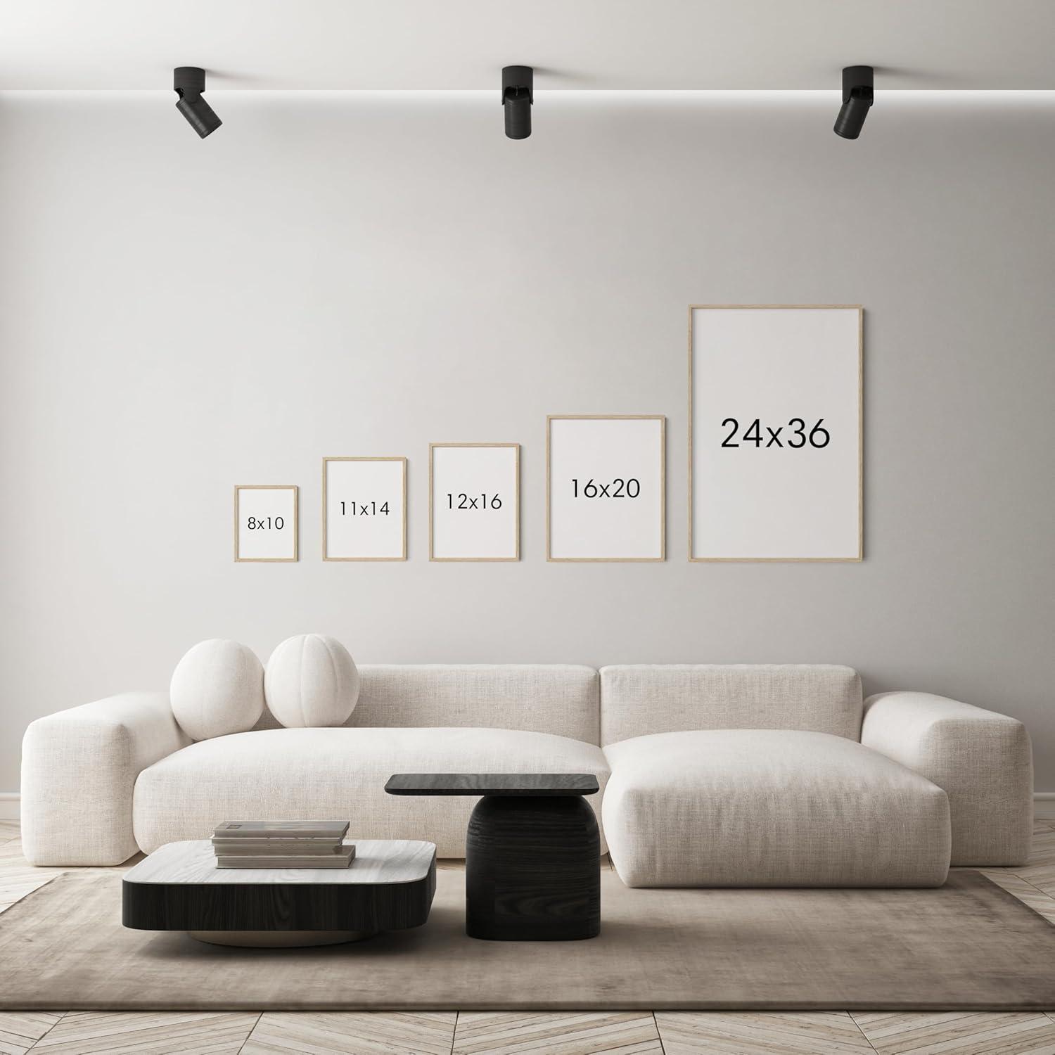 imageHAUS AND HUES Nature Wall Art  Set of 4 Landscape Abstract Prints Watercolor Artwork with Earth Tones Neutral Modern Wall Decor for Home 8x10 Beige FrameMaze Set of 4